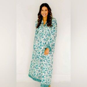 Cassia Clara The Label  Elegant Blue Floral Maxi Dress